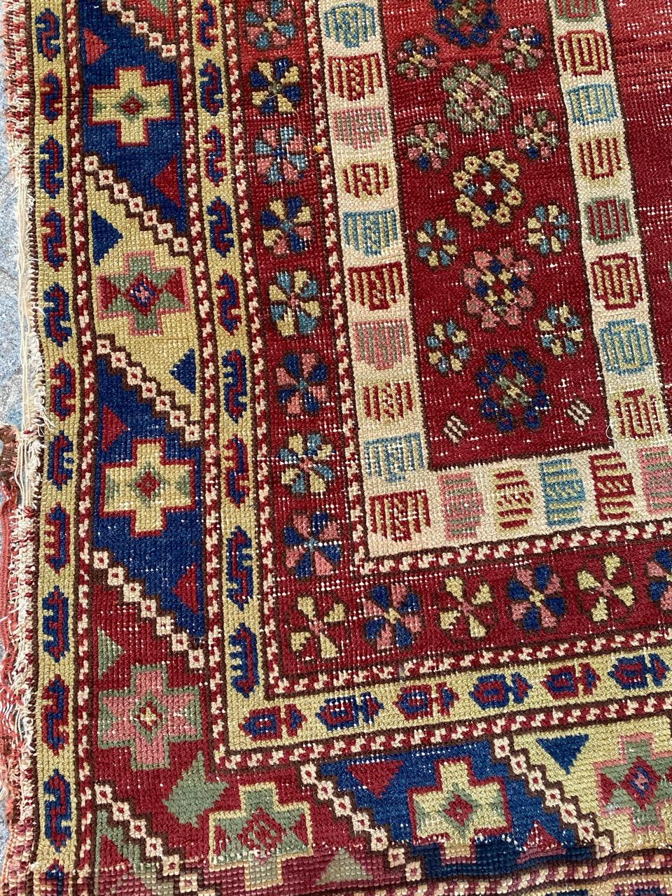 Hand-Knotted Bobyrug’s Beautiful Antique Turkish Sparta Rug For Sale