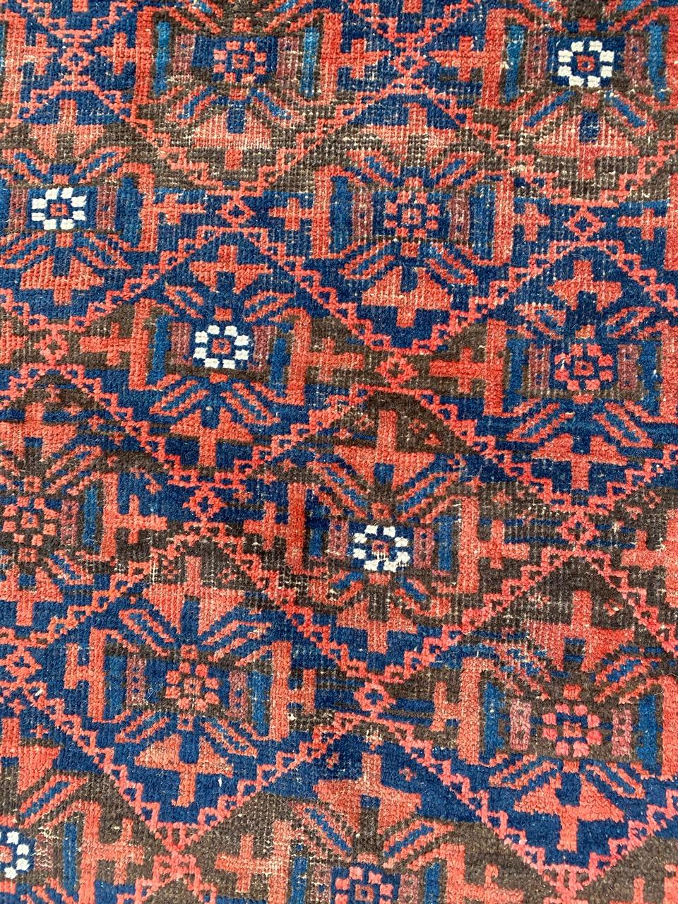 Beautiful Antique Turkmen Baluch Afghan Rug 3