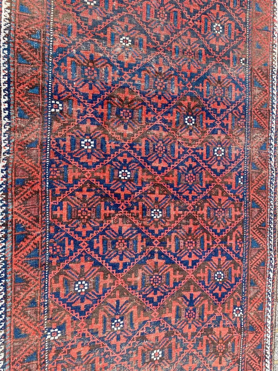 Bellissimo tappeto antico Turkmen Baluch Afghan di Bobyrug in vendita 3