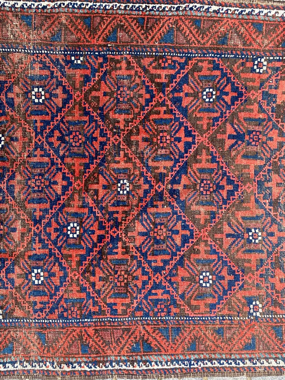 Tribal Beautiful Antique Turkmen Baluch Afghan Rug