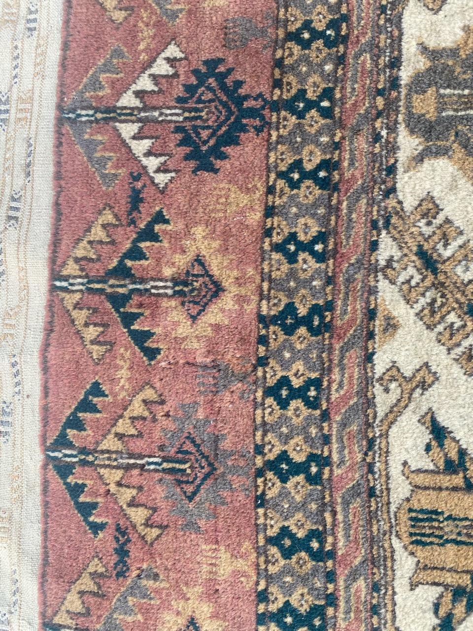 Laine Magnifique tapis turkmène ancien Tekke en vente
