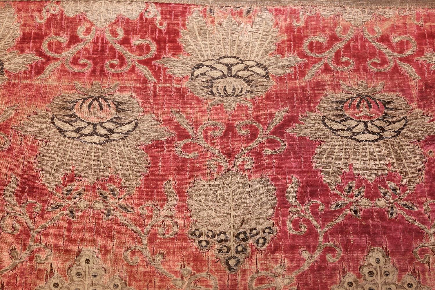 Beautiful Antique Velvet Italian Textile 3'1