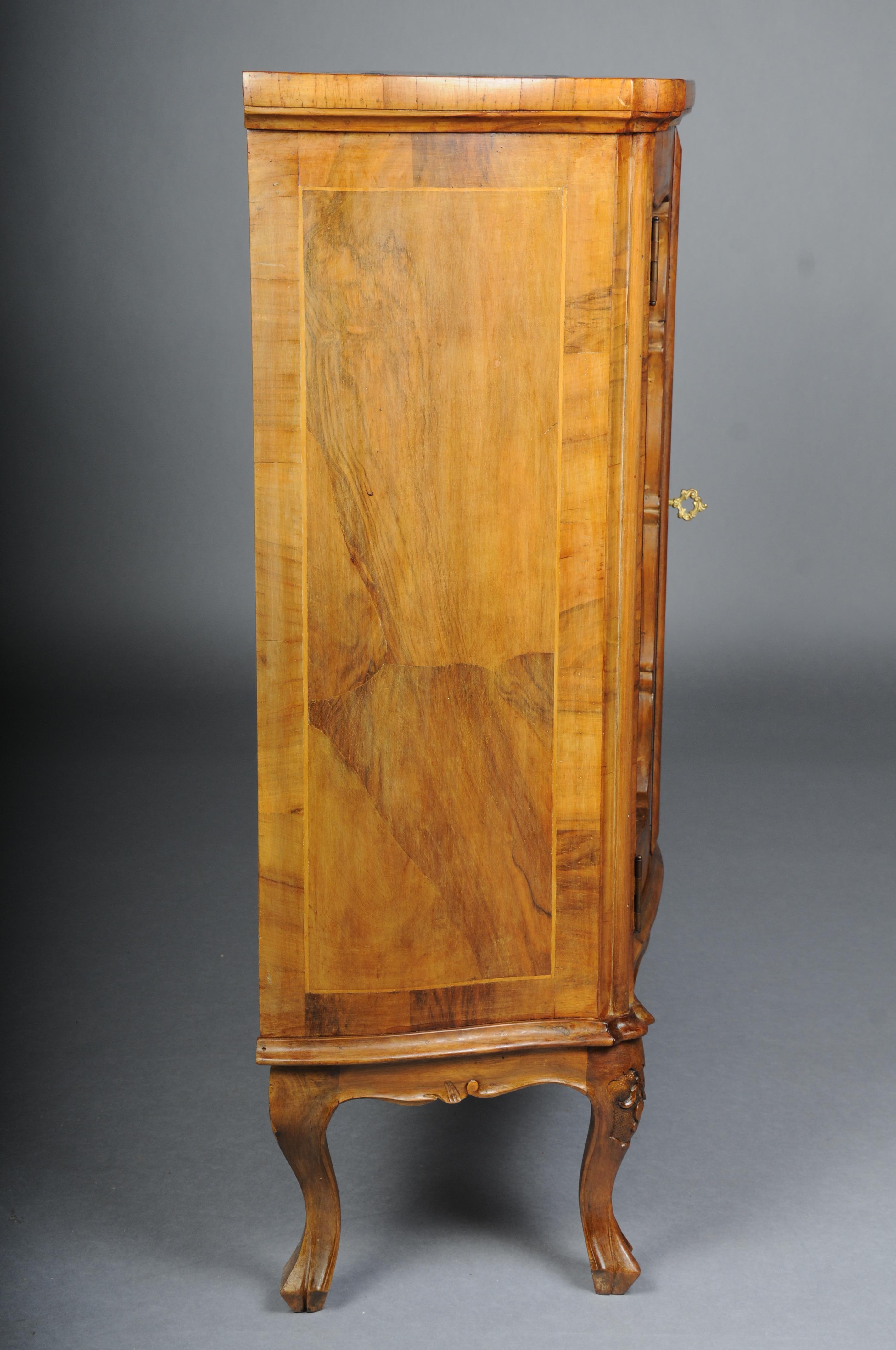 Beautiful antique wall cabinet/hall cabinet, 20th century. Walnut root veneer. For Sale 6