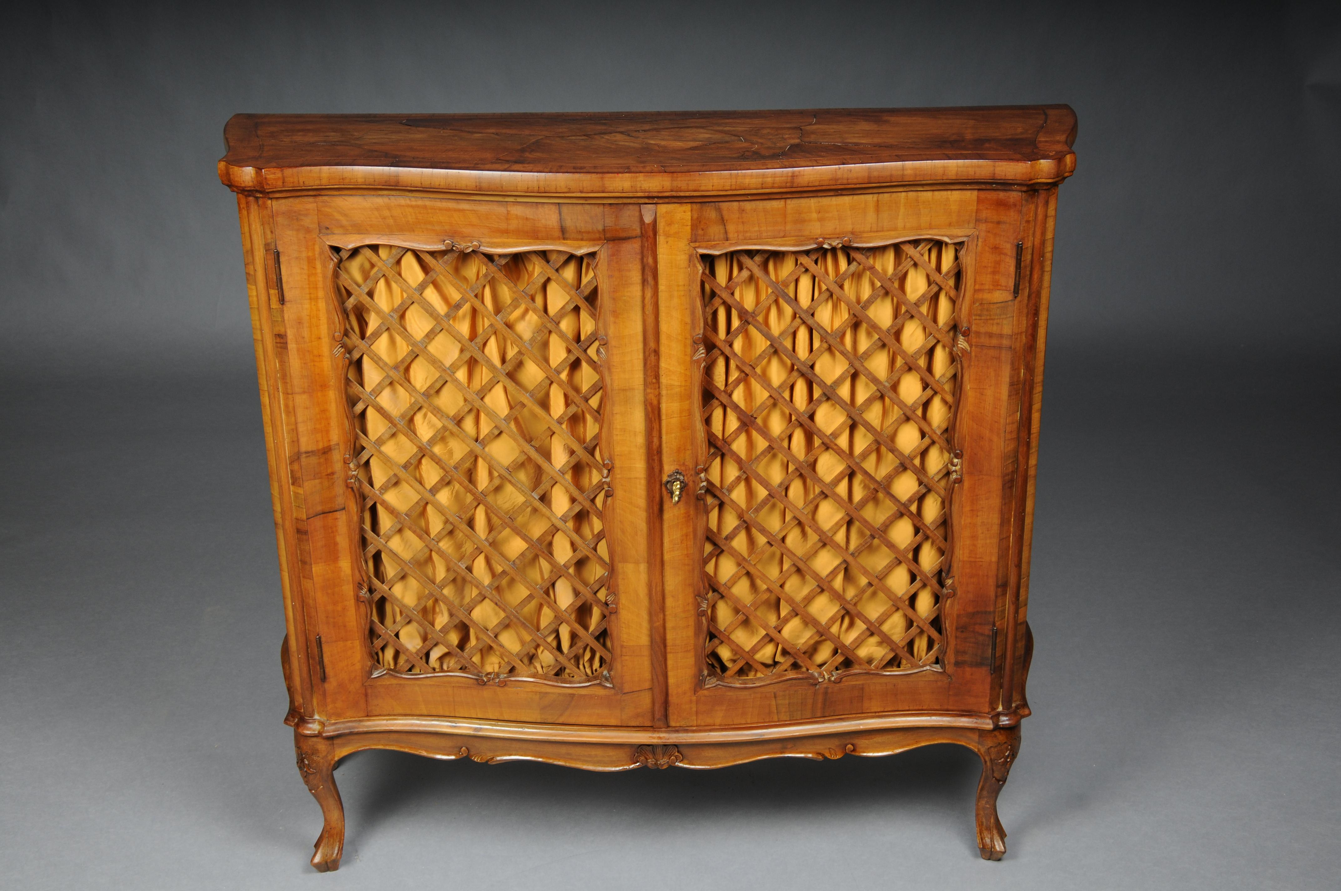 Veneer Beautiful antique wall cabinet/hall cabinet, 20th century. Walnut root veneer. For Sale