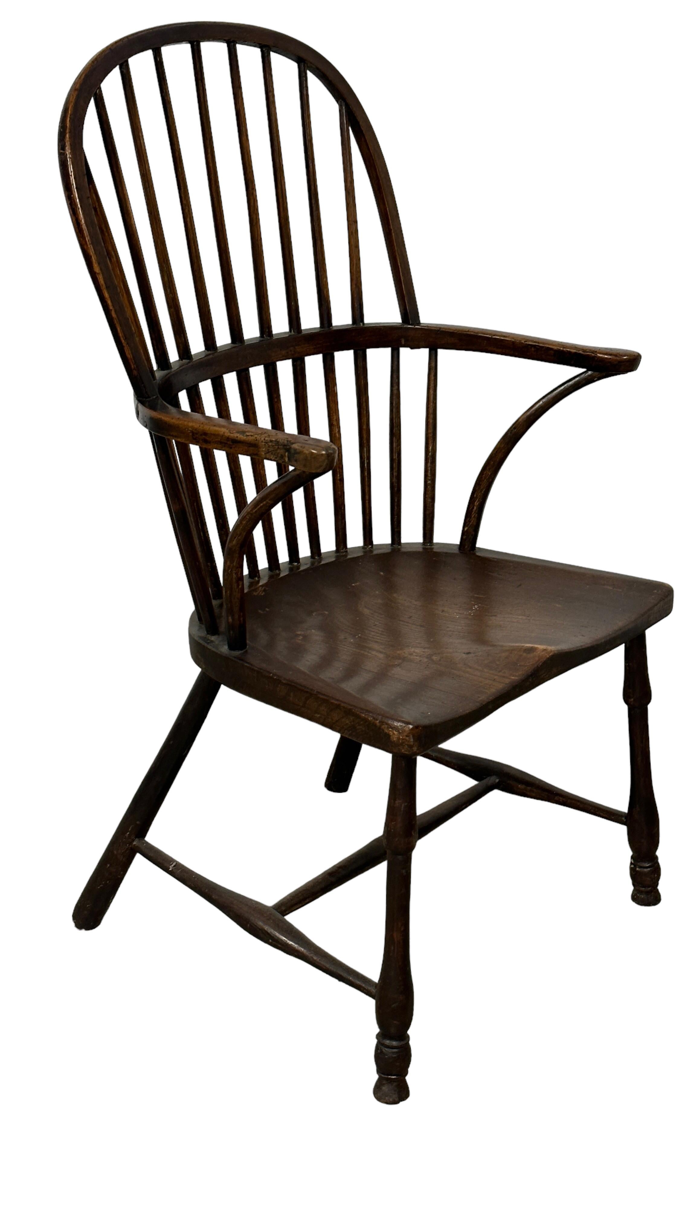 Beautiful Antique Windsor Wooden Chair, 19th Century, England 4
