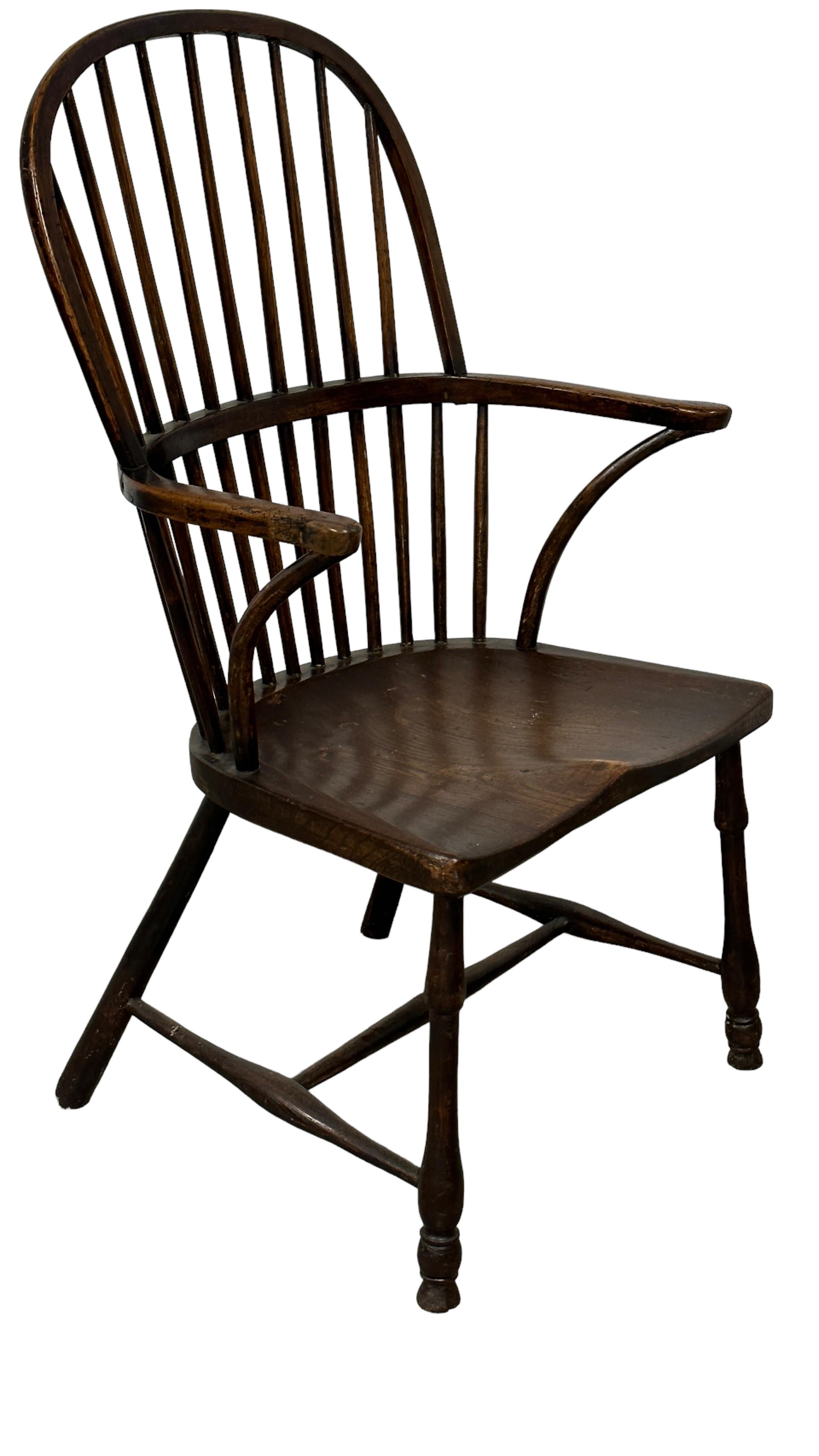 Beautiful Antique Windsor Wooden Chair, 19th Century, England 5