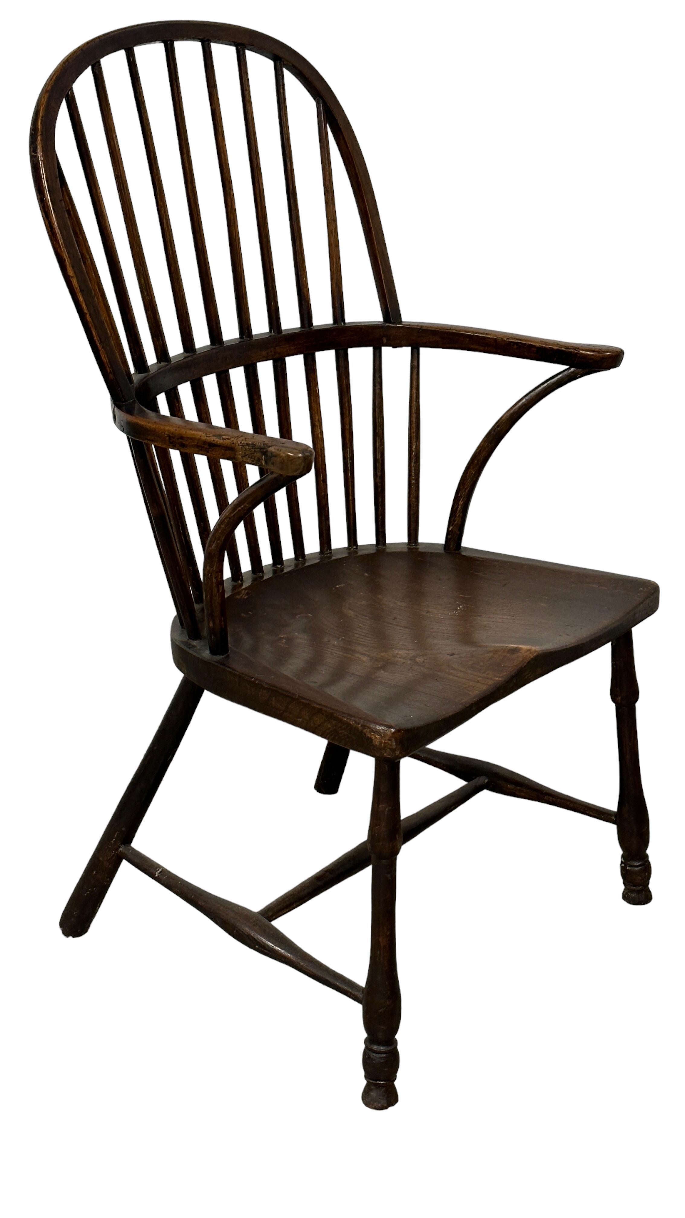 Beautiful Antique Windsor Wooden Chair, 19th Century, England 6