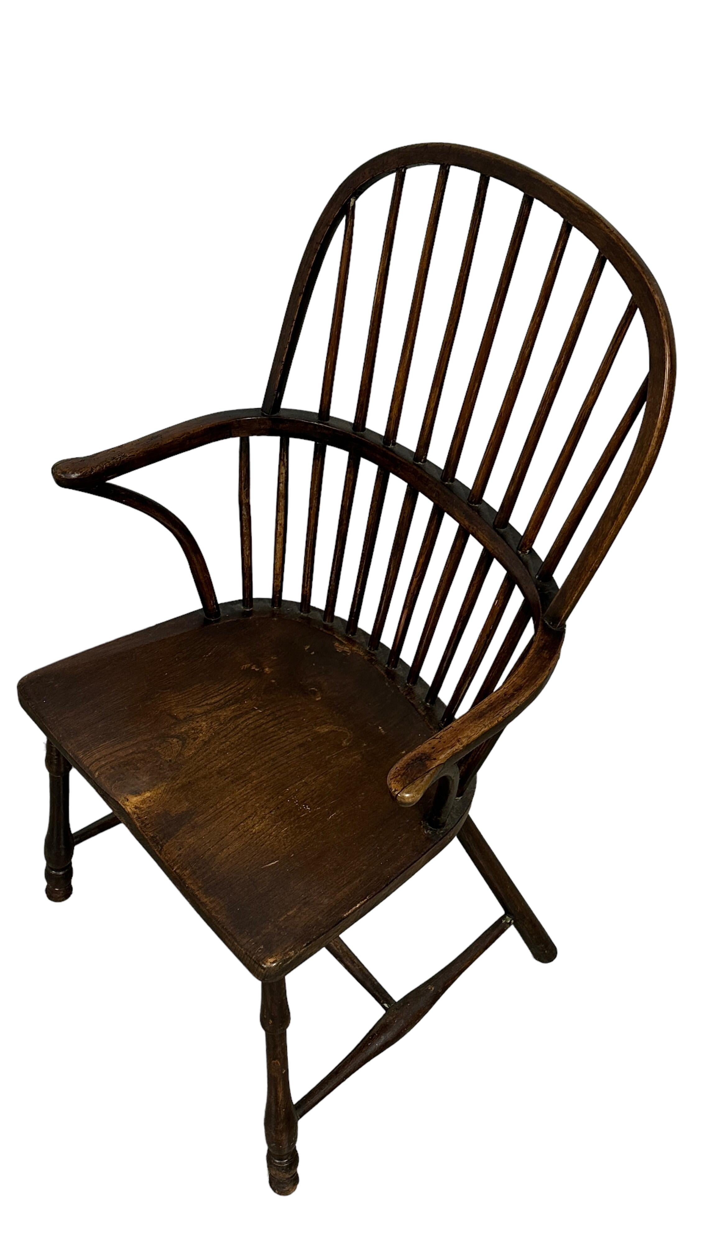 Beautiful Antique Windsor Wooden Chair, 19th Century, England 9