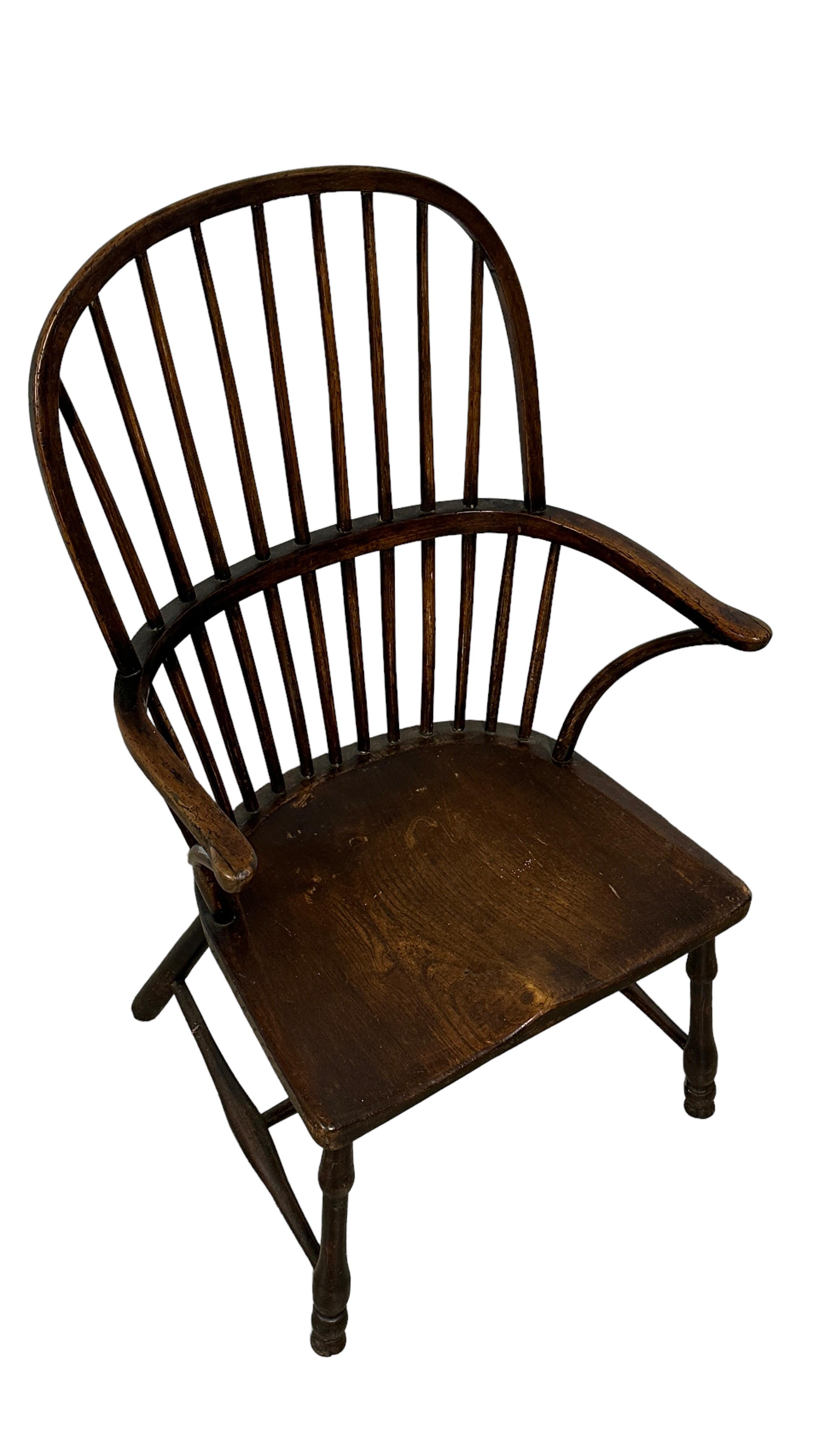 Beautiful Antique Windsor Wooden Chair, 19th Century, England 10