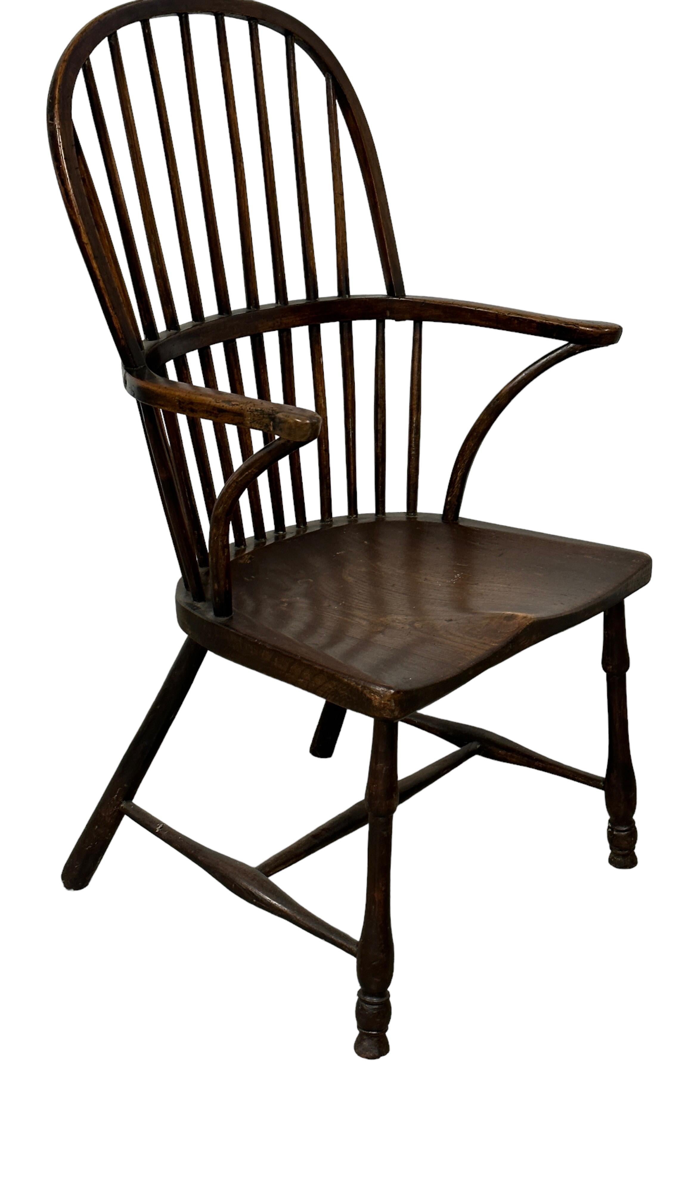 Beautiful Antique Windsor Wooden Chair, 19th Century, England 3