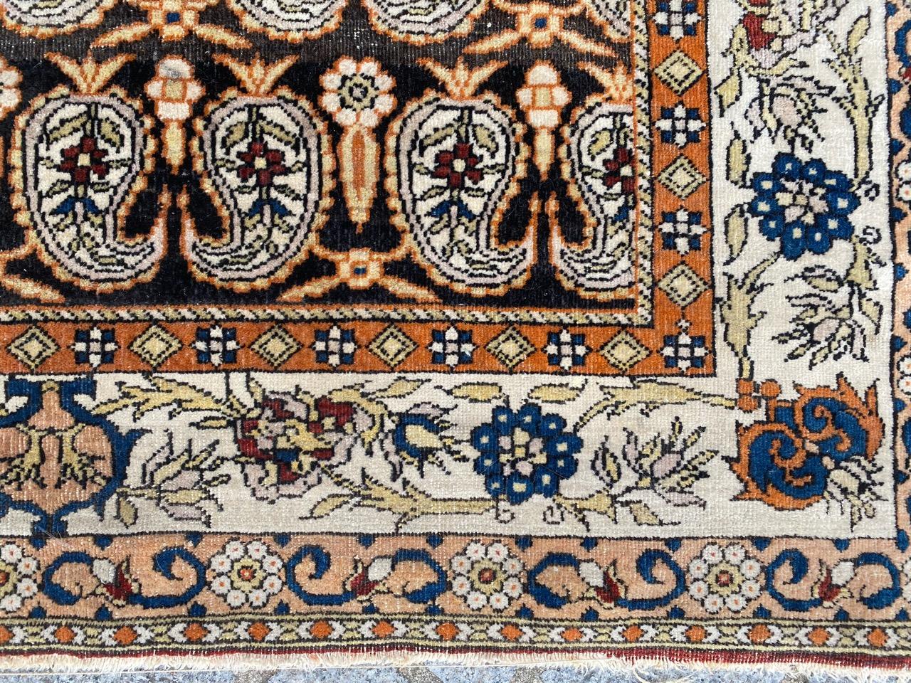 Bobyrug’s very Beautiful Antique Yazd Rug For Sale 5
