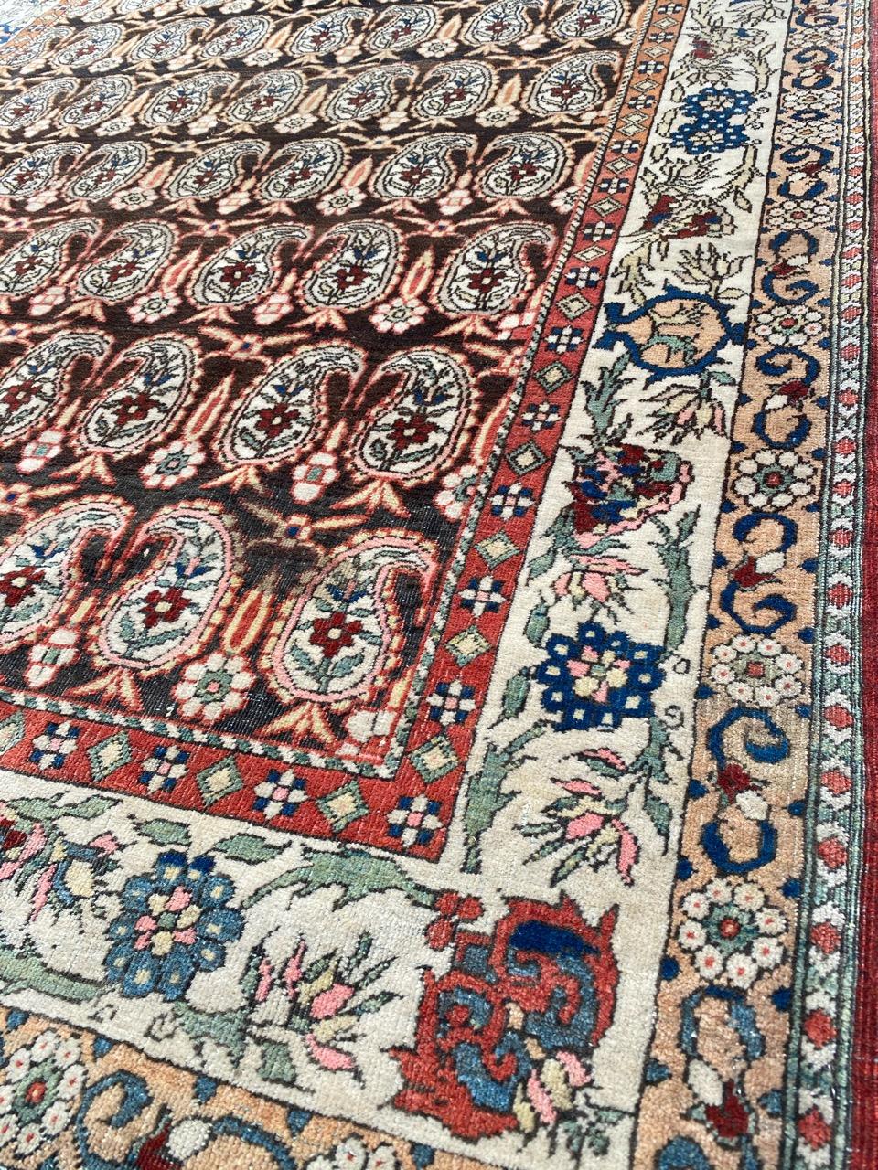 Bobyrug’s very Beautiful Antique Yazd Rug For Sale 7