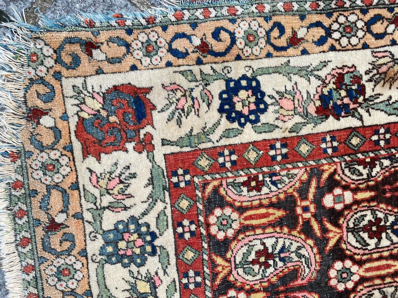 Asian Bobyrug’s very Beautiful Antique Yazd Rug For Sale