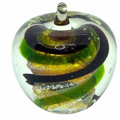 Beautiful Apple Murano Italian Art Glass Paperweight, Italy, 1980s