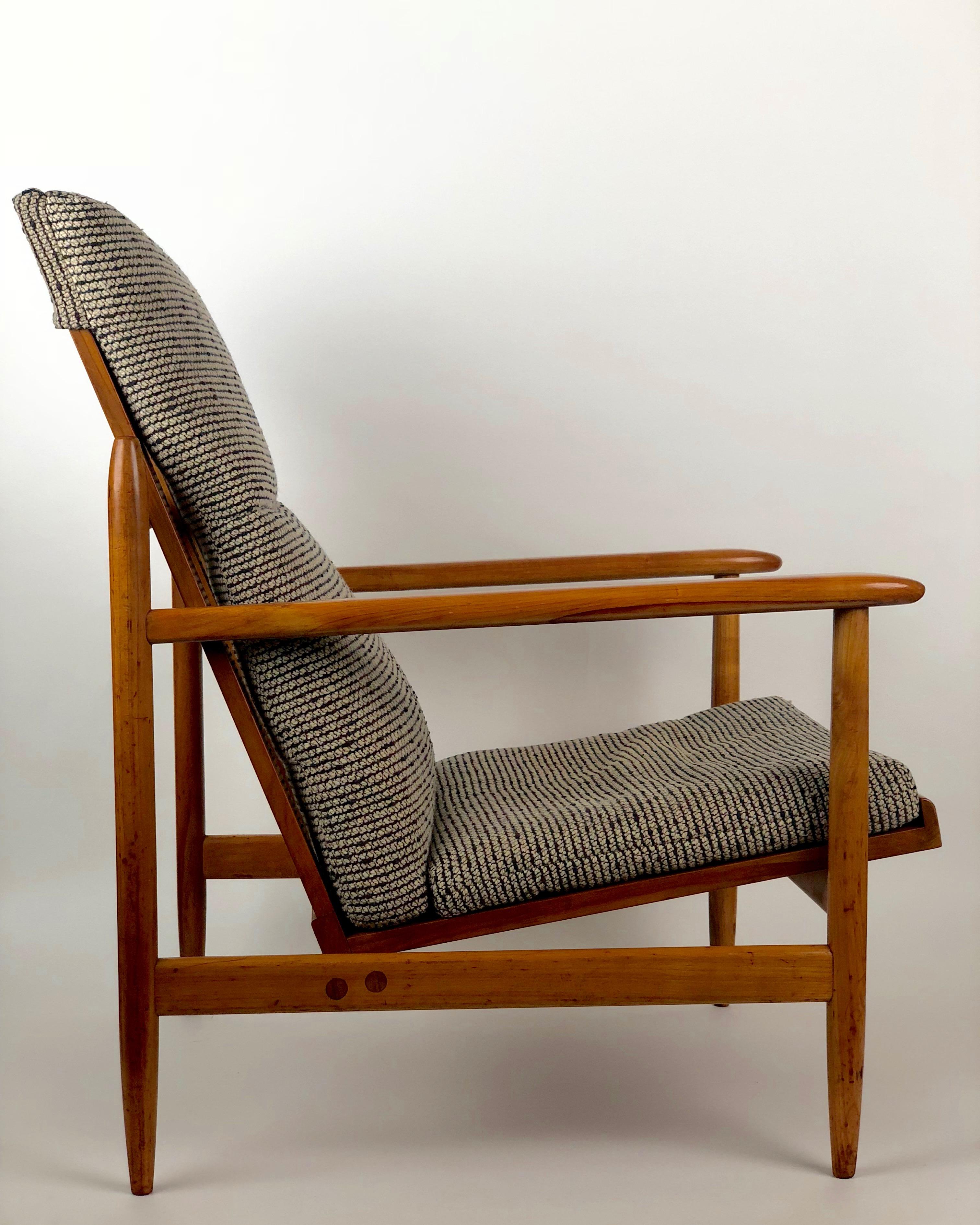 Hand-Crafted Beautiful Armchair from Uluv in Cherry, 1960 For Sale