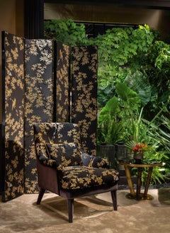 Beautiful Armchair Frame in Solid Timber and  Wood  Fabric Upholstered Legs