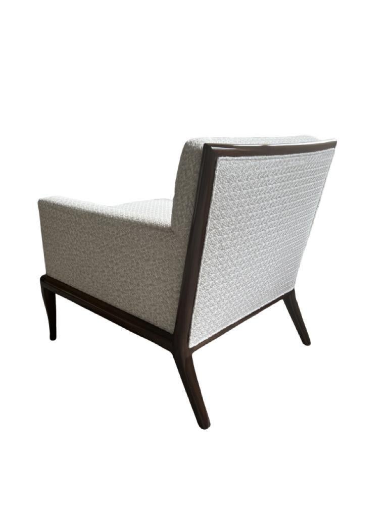 The chair has a lead time of 5-6 weeks upon receipt of COM(Customer Owned Material) or selection from our fabric collection and stain sample approval. 
Requirements
COM- 6 yards of plain fabric.

This custom chair can be produced in a number of