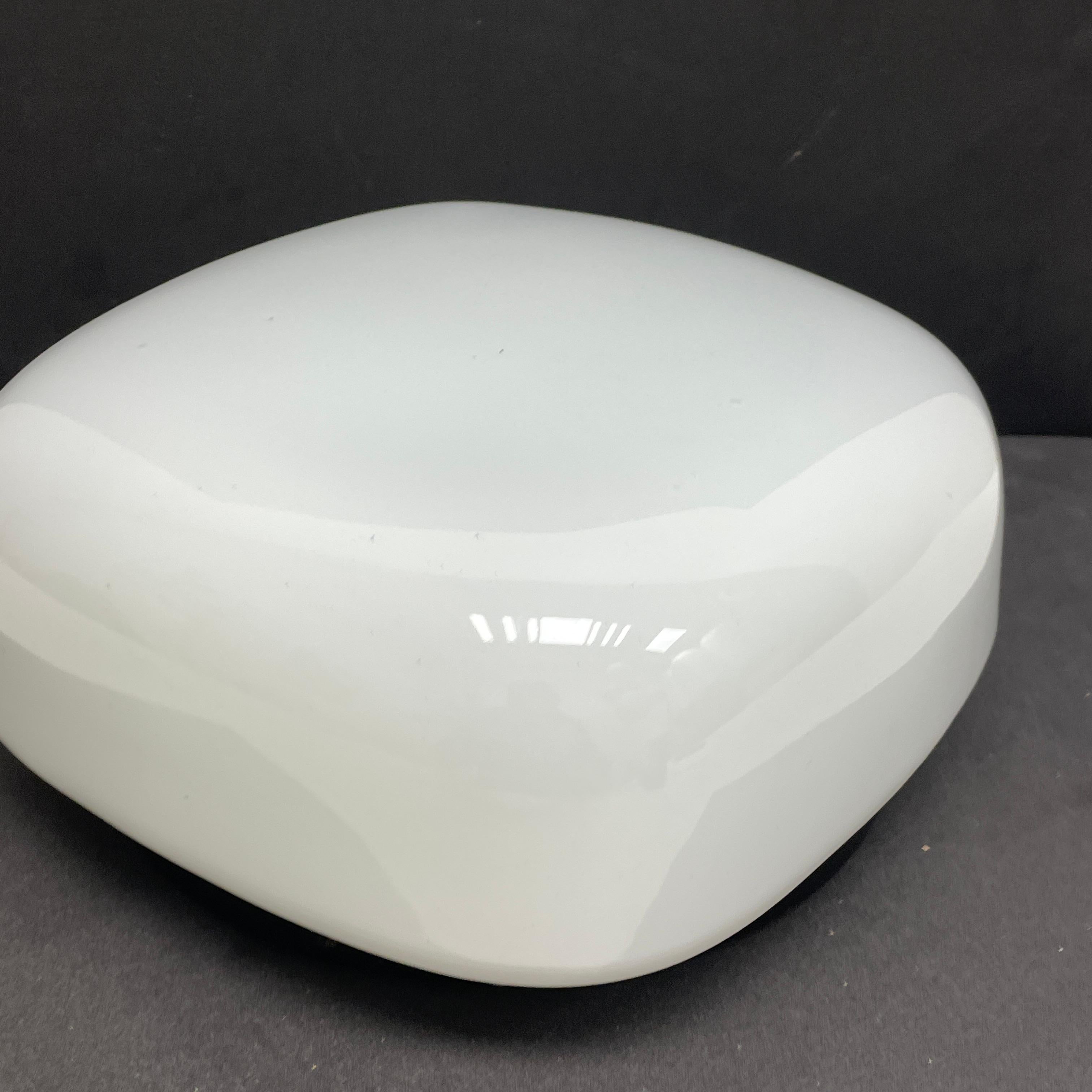 Beautiful Art Deco Bauhaus Style Flush Mount Milk Glass Austria 1960s For Sale 1