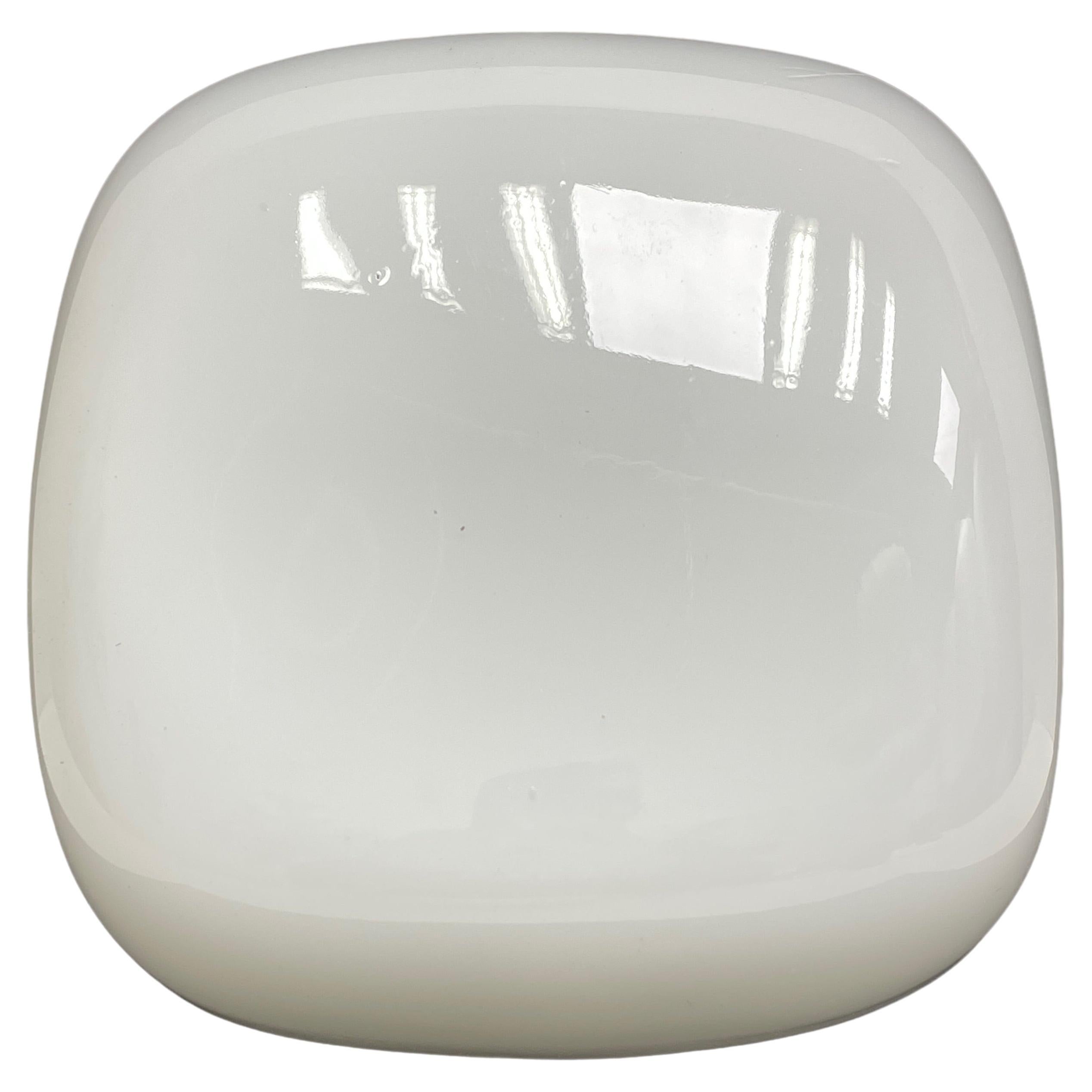 Beautiful Art Deco Bauhaus Style Flush Mount Milk Glass Austria 1960s For Sale
