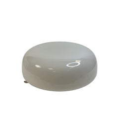 Beautiful Art Deco Bauhaus Style Flush Mount Milk Glass Germany 1960s