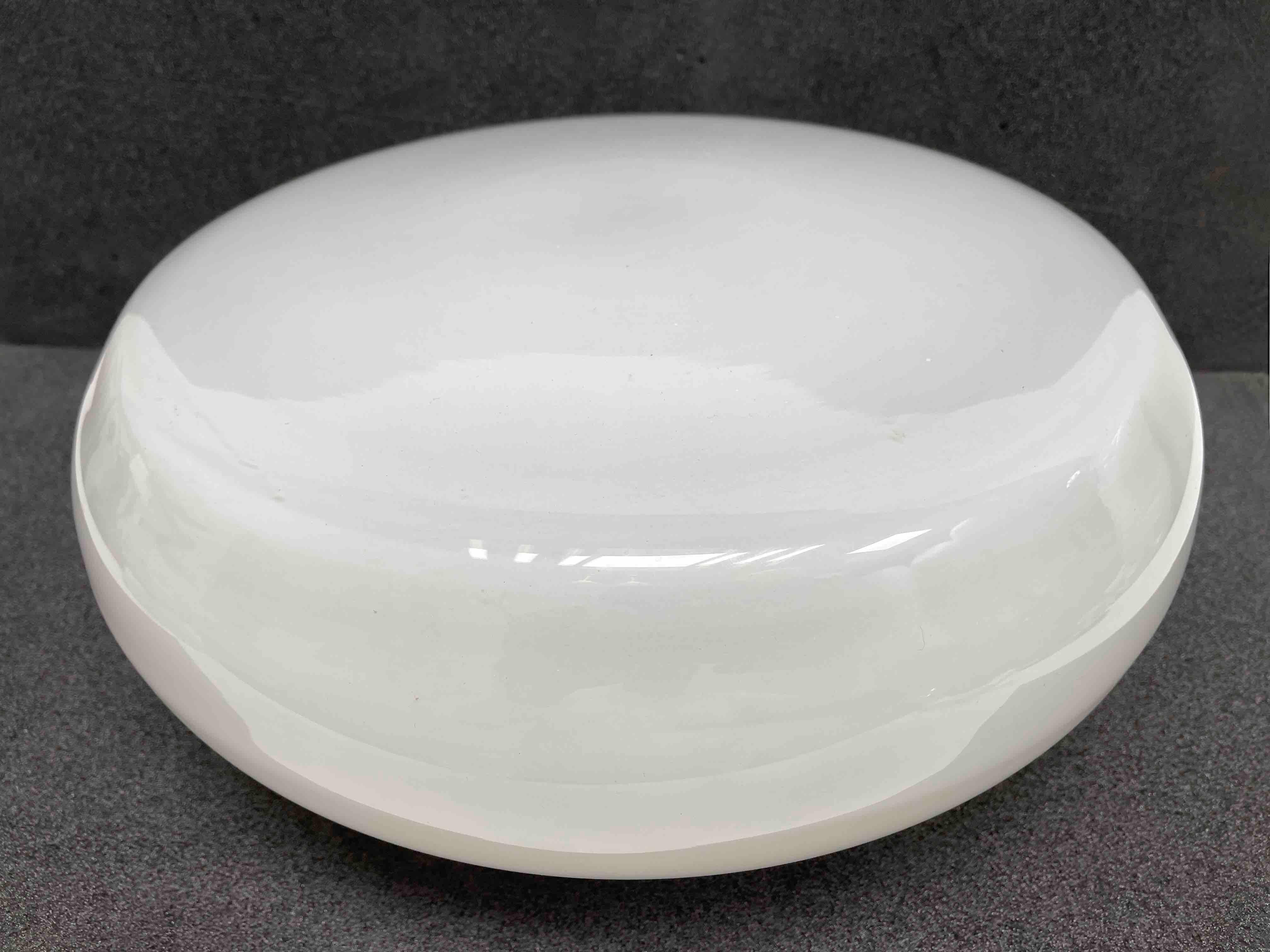 Mid-20th Century Beautiful Art Deco Bauhaus Style Flush Mount Milk Glass Germany 1960s For Sale