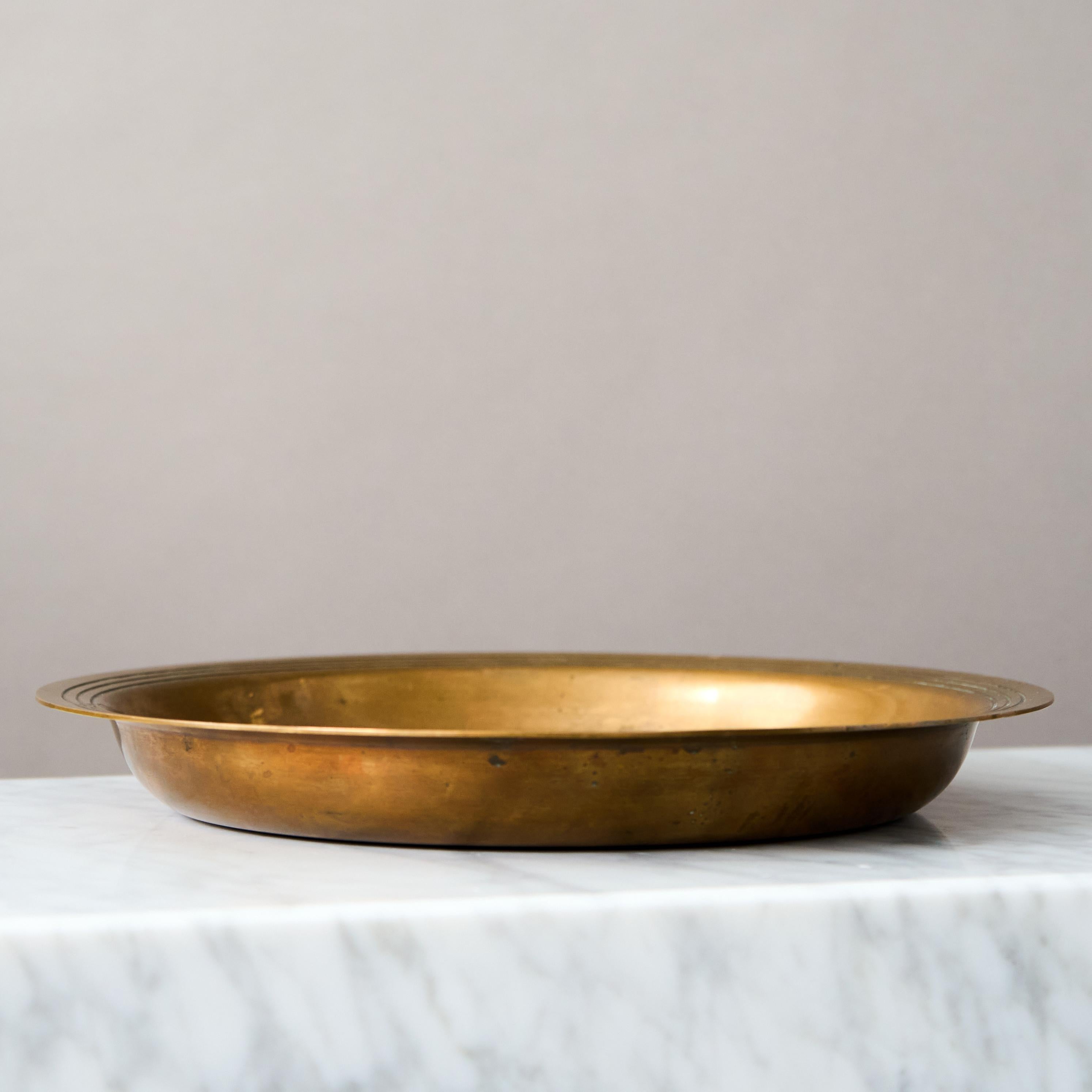 Moulage Magnifique bol en bronze Art déco d'Argentor, Danemark, années 1930 en vente