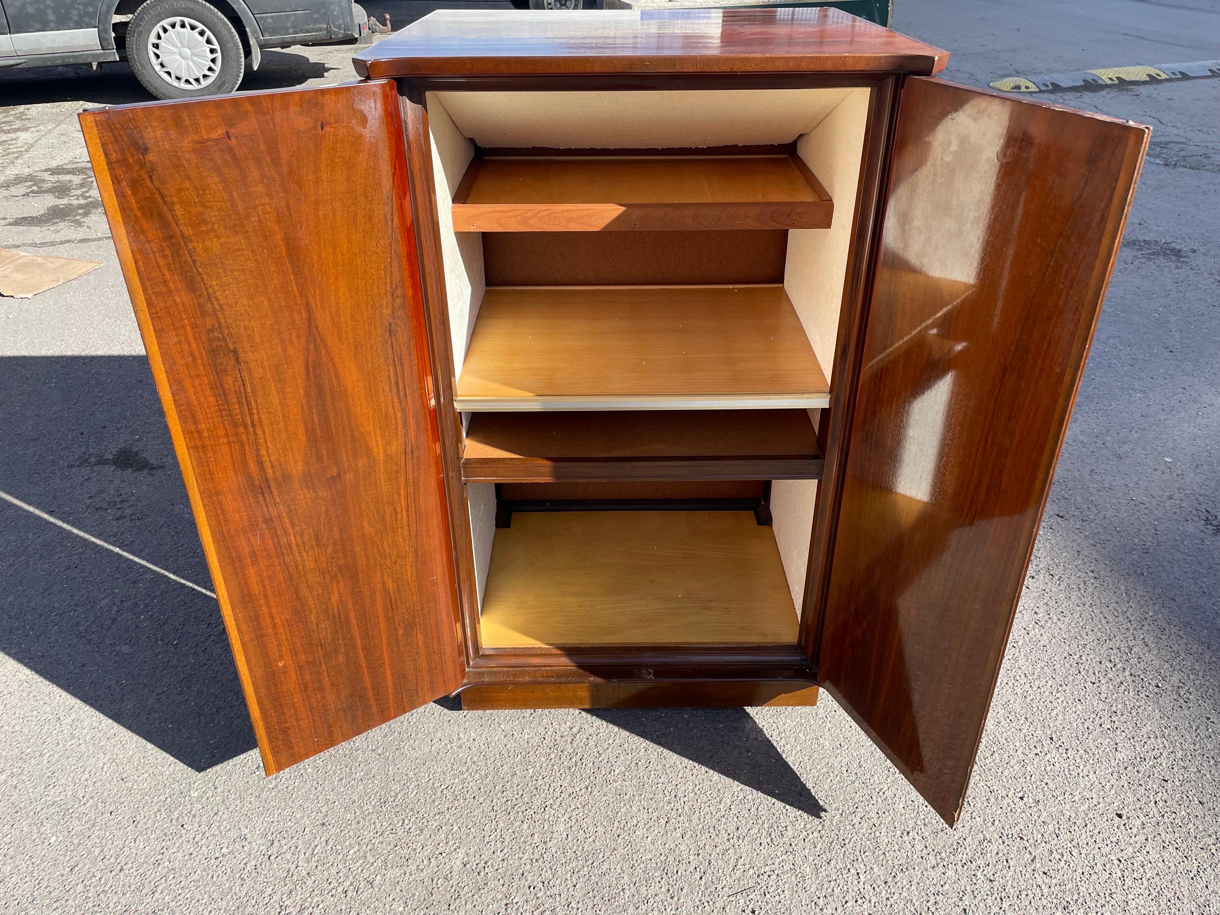 Mahogany Beautiful Art Deco Cabinet from 1930s For Sale