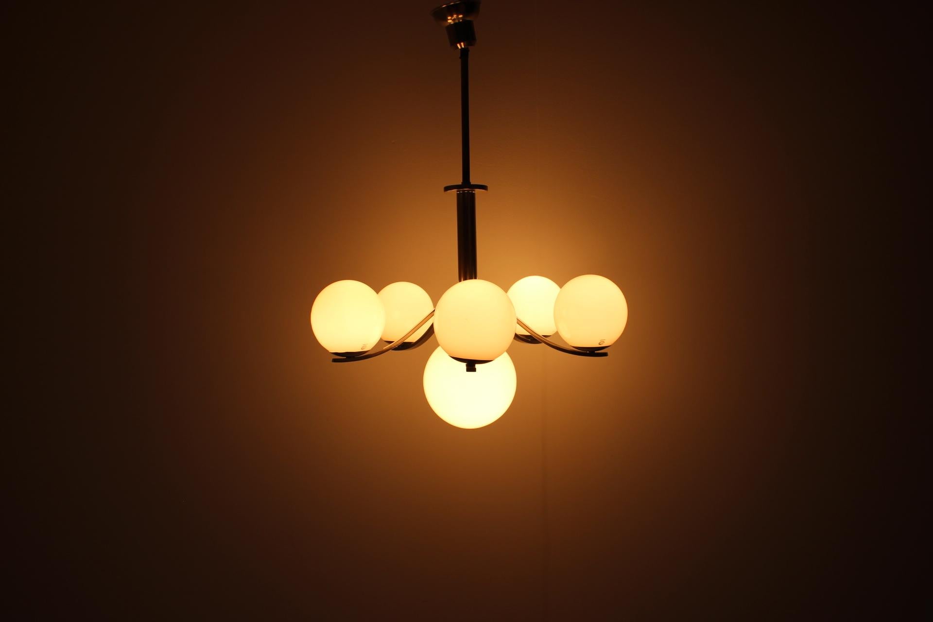 Vetro Bellissimo lampadario Art Deco, anni '30, Cecoslovacchia in vendita
