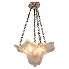 Antique Beautiful Art Deco Chandelier by Muller Frères