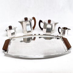 Beautiful ART DECO coffee set tea set silver plated, 1930s