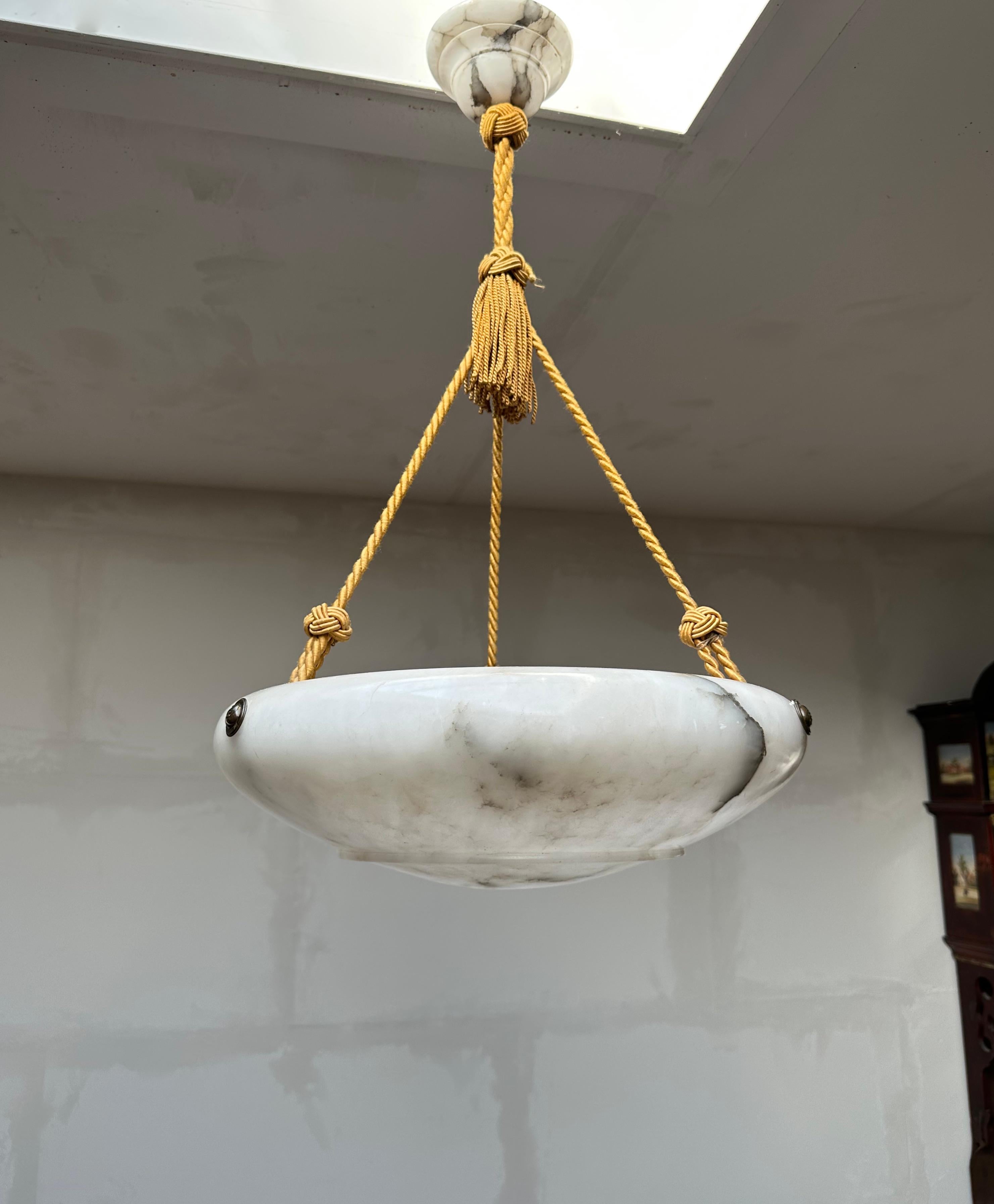 Pendentif en albâtre ancien Art Déco & Timless Design avec Canopy Perfect Alabaster en vente 6