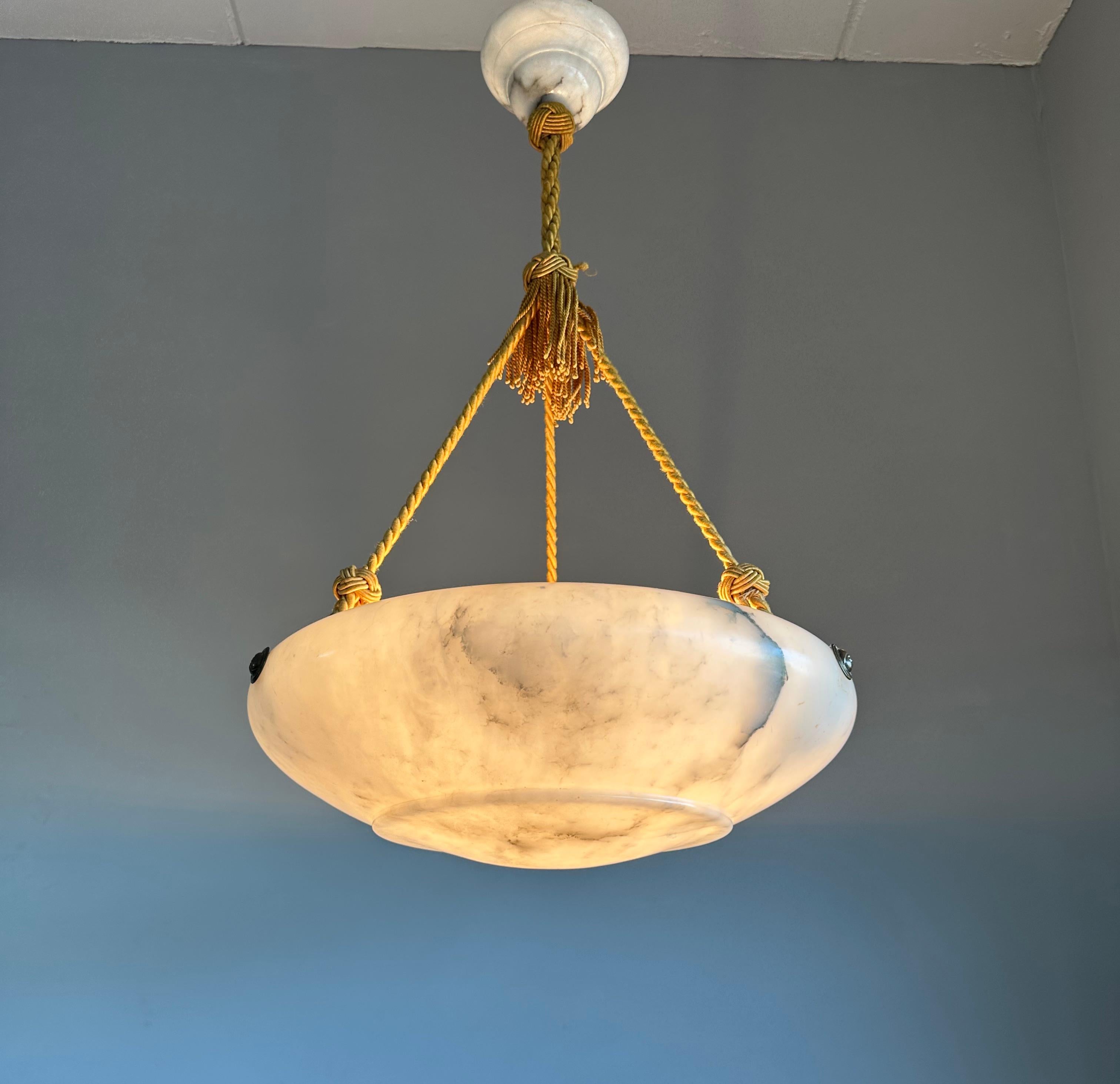 Pendentif en albâtre ancien Art Déco & Timless Design avec Canopy Perfect Alabaster en vente 10