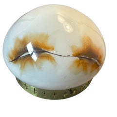 Beautiful Art Deco Flush Mount Marble Style Glass, Sweden 1930s