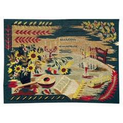 Beautiful Art Deco French Needlepoint Tapestry