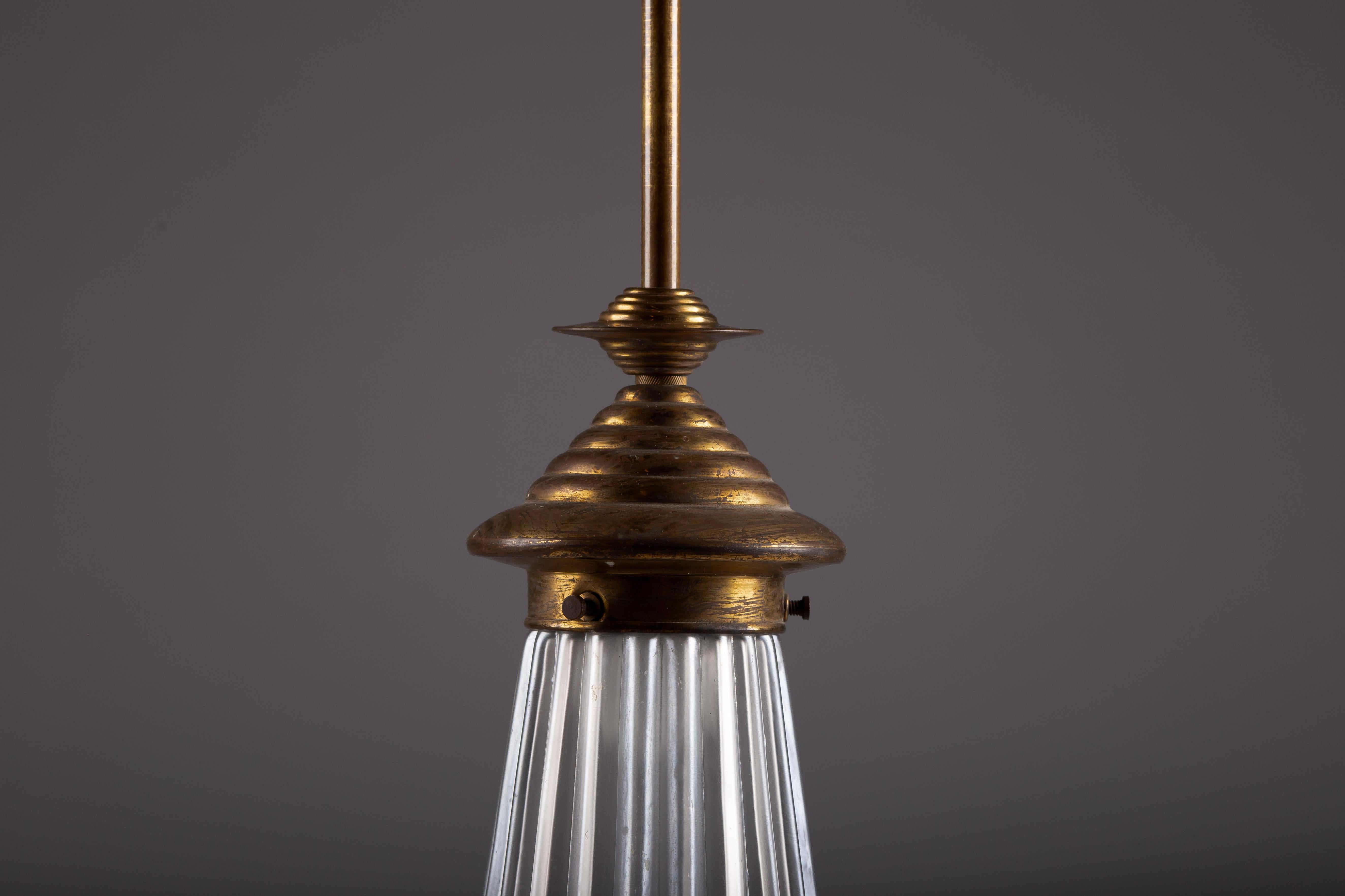 Bellissima lampada da soffitto in vetro Art Deco in vendita 1