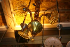 Beautiful Art Deco Hanging Lamp, 1930, Italian, Material in Murano