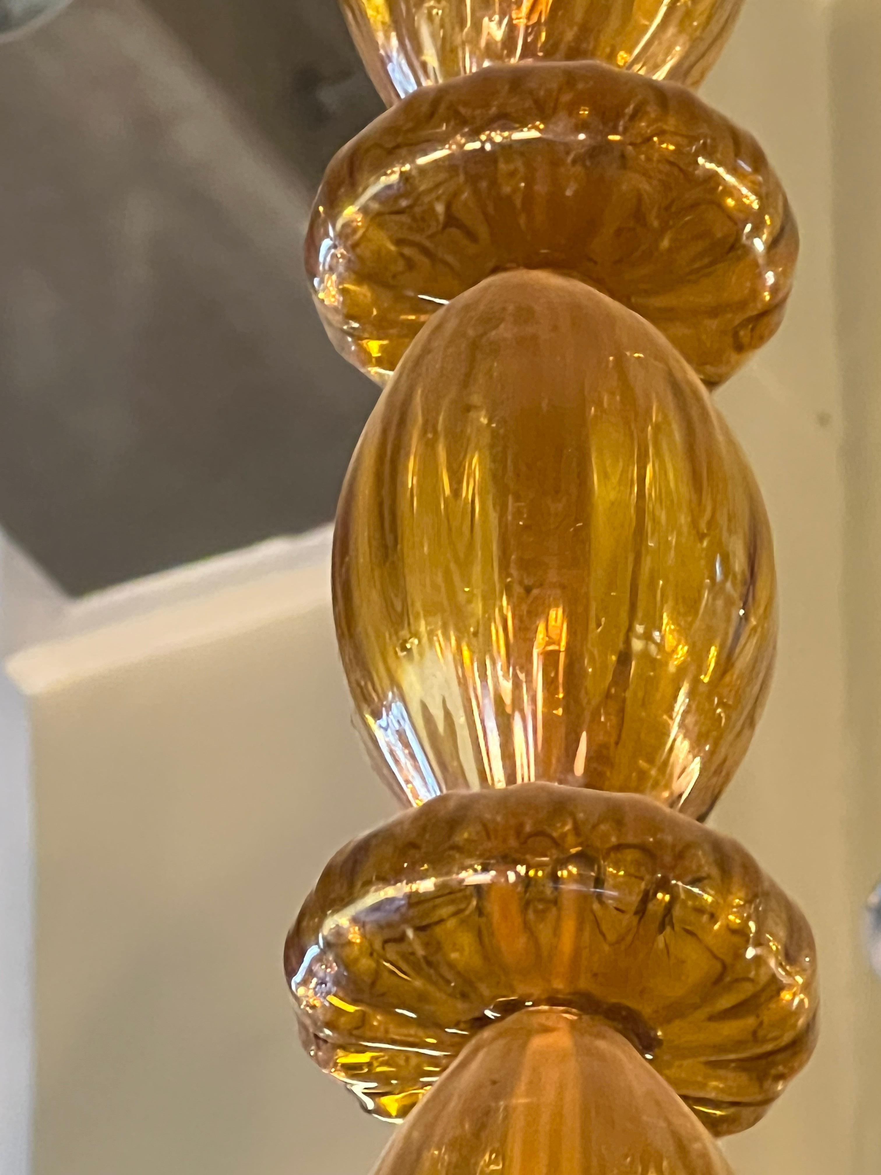 Murano Glass Beautiful Art Deco Hanging Lamp, 1930, Italian, Material in Murano For Sale