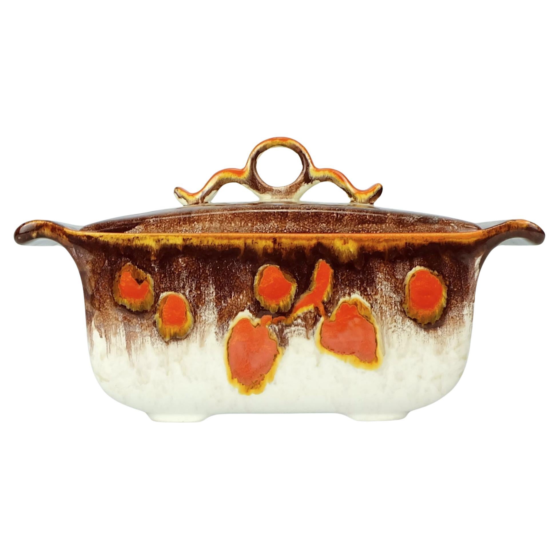 beautiful art déco JAR with lid 1930s ceramic cookie jar made in germany