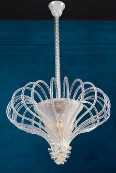 Beautiful Art Deco Murano Chandelier or Lanterne, 1940s