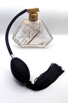 Magnifique flacon vaporisateur de parfum Art déco signé Karl Palda, vers 1930