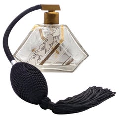 Magnifique flacon vaporisateur de parfum Art déco signé Karl Palda, vers 1930