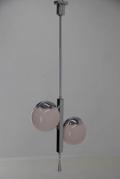 Magnifique pendentif rose Art Déco, 1930, restauré