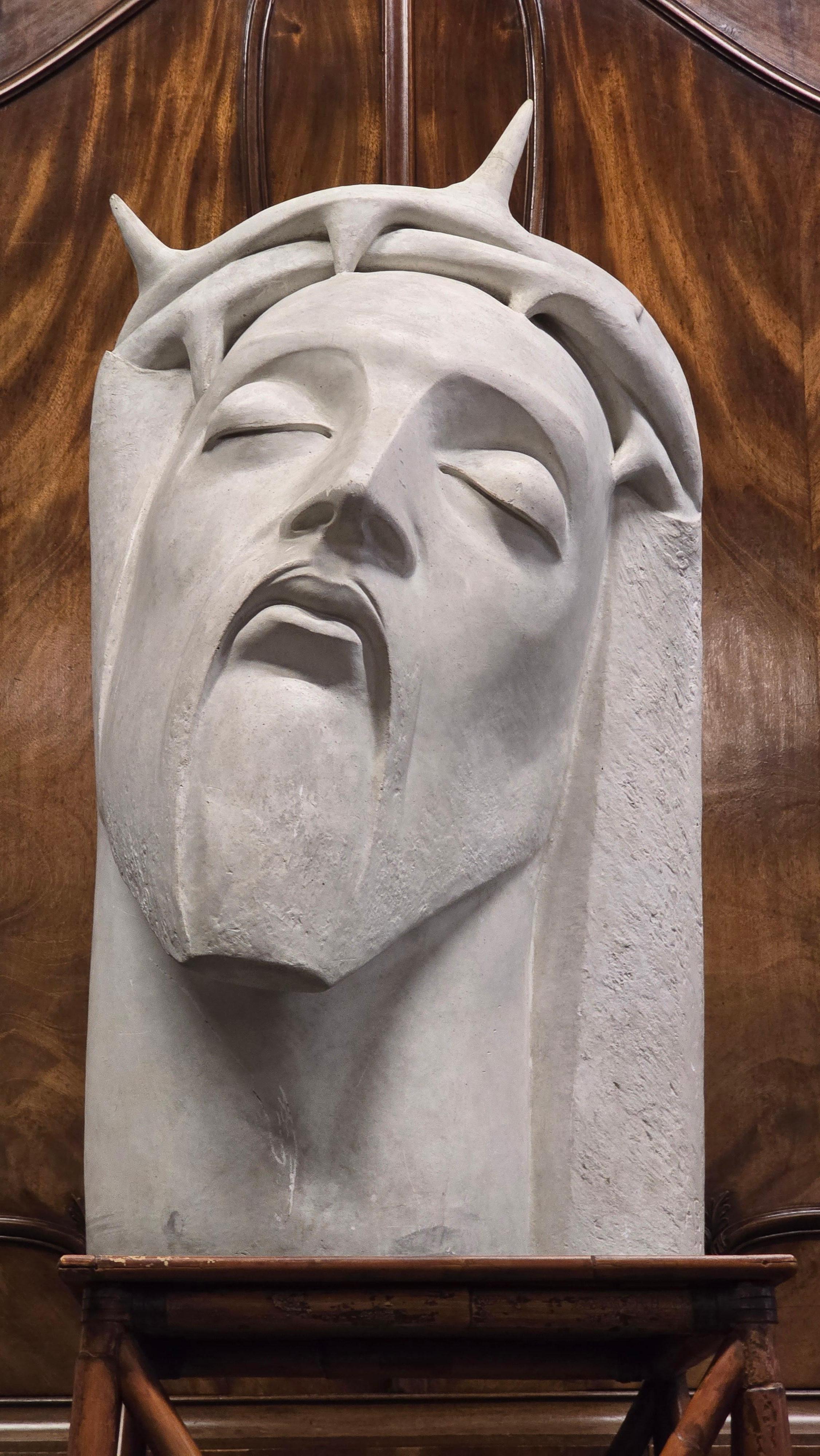 Bellissimo busto di Cristo in gesso Art Deco di A. Gille in vendita 3