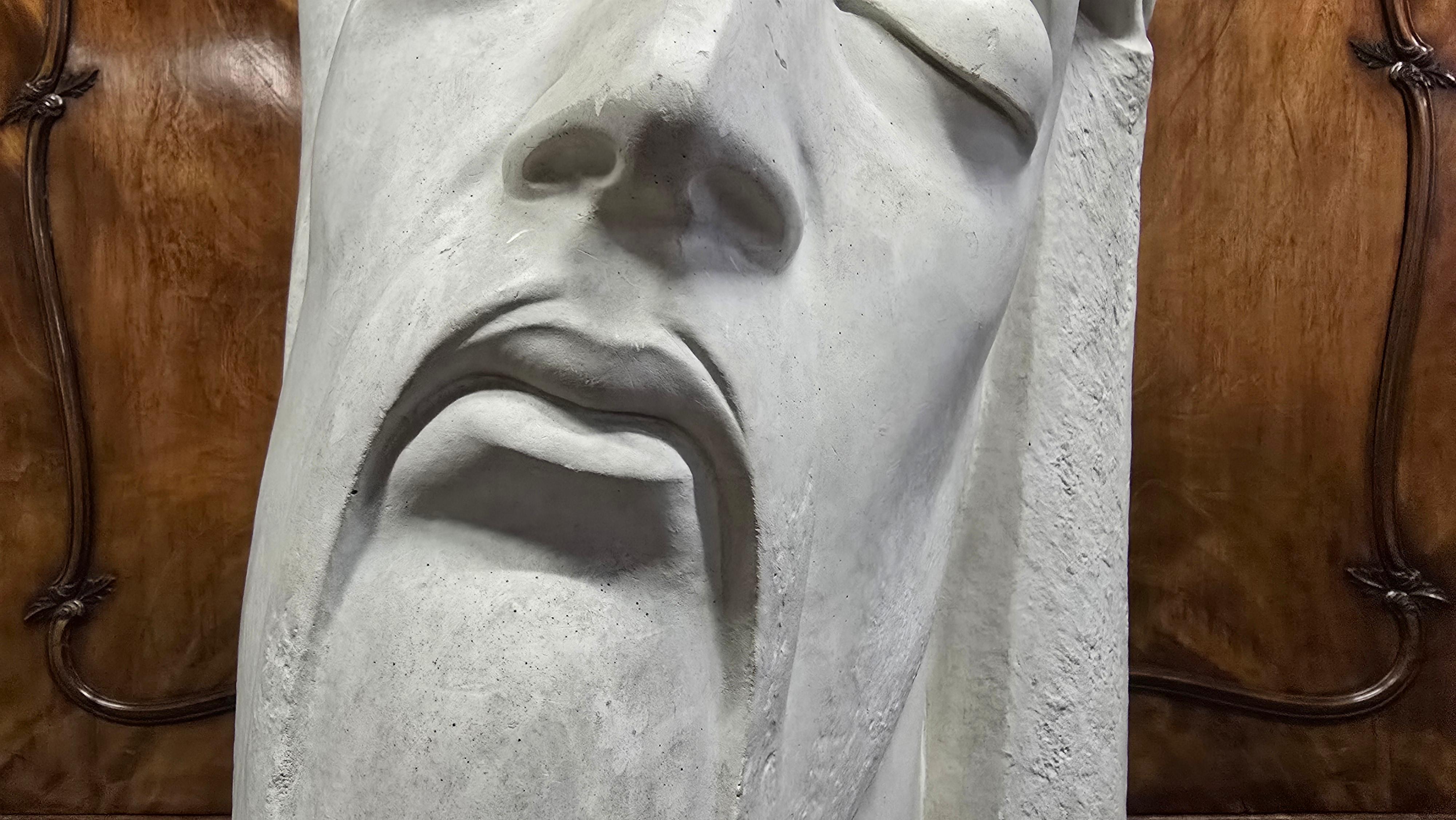 Bellissimo busto di Cristo in gesso Art Deco di A. Gille in vendita 5