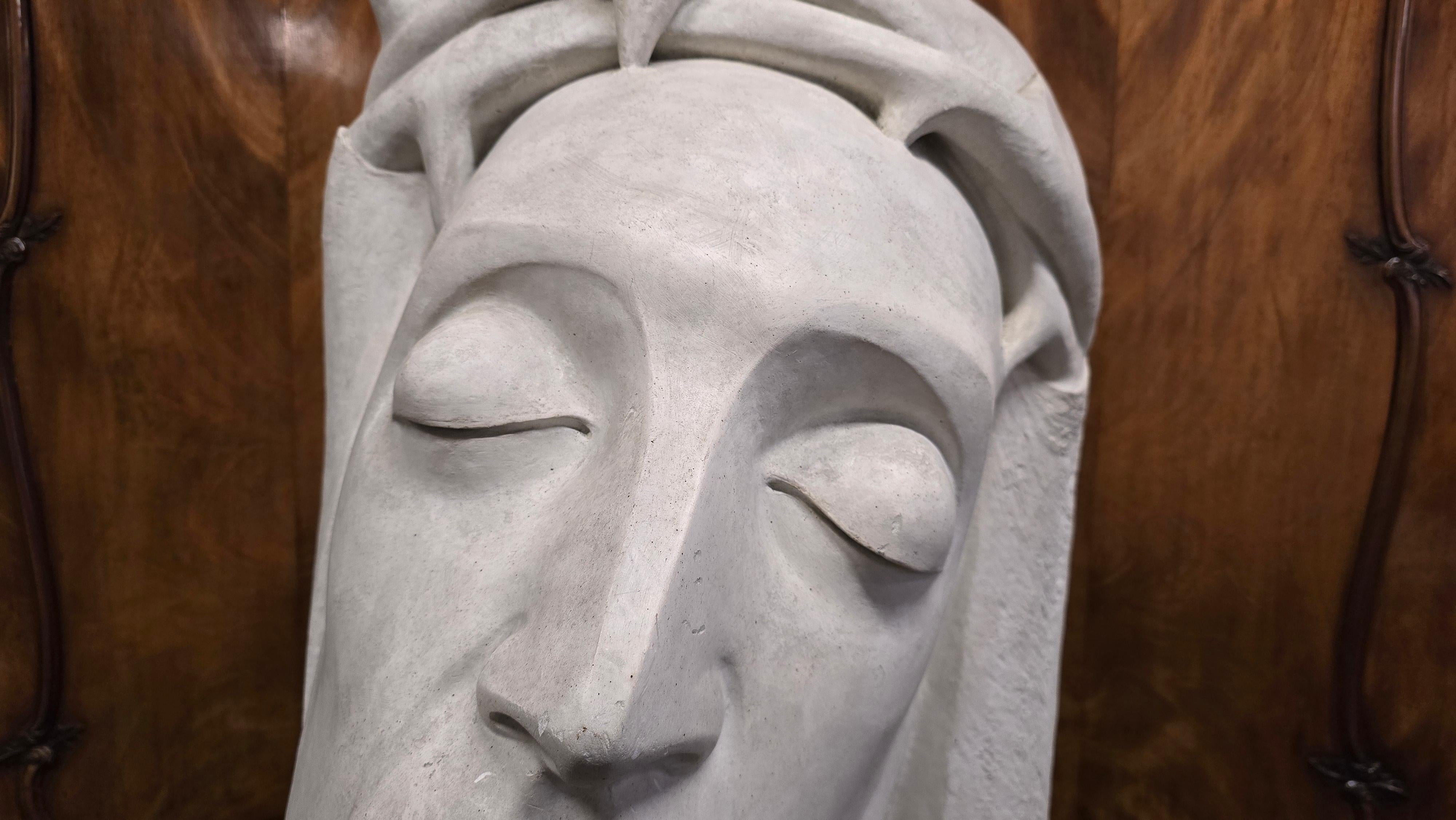 Bellissimo busto di Cristo in gesso Art Deco di A. Gille in vendita 6