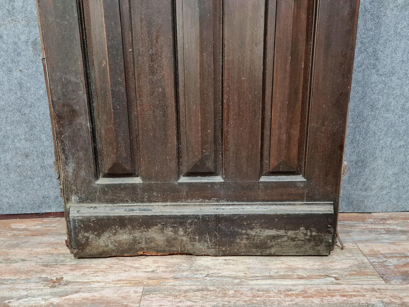 French Beautiful Art Deco Solid Wood Door from the 1930s-1940s (Variant A) -1X51 For Sale