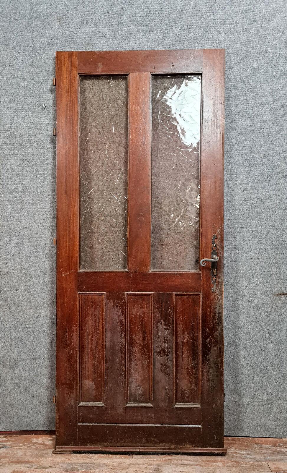Beautiful Art Deco Solid Wood Door from the 1930s-1940s (Variant A) -1X51 For Sale 3