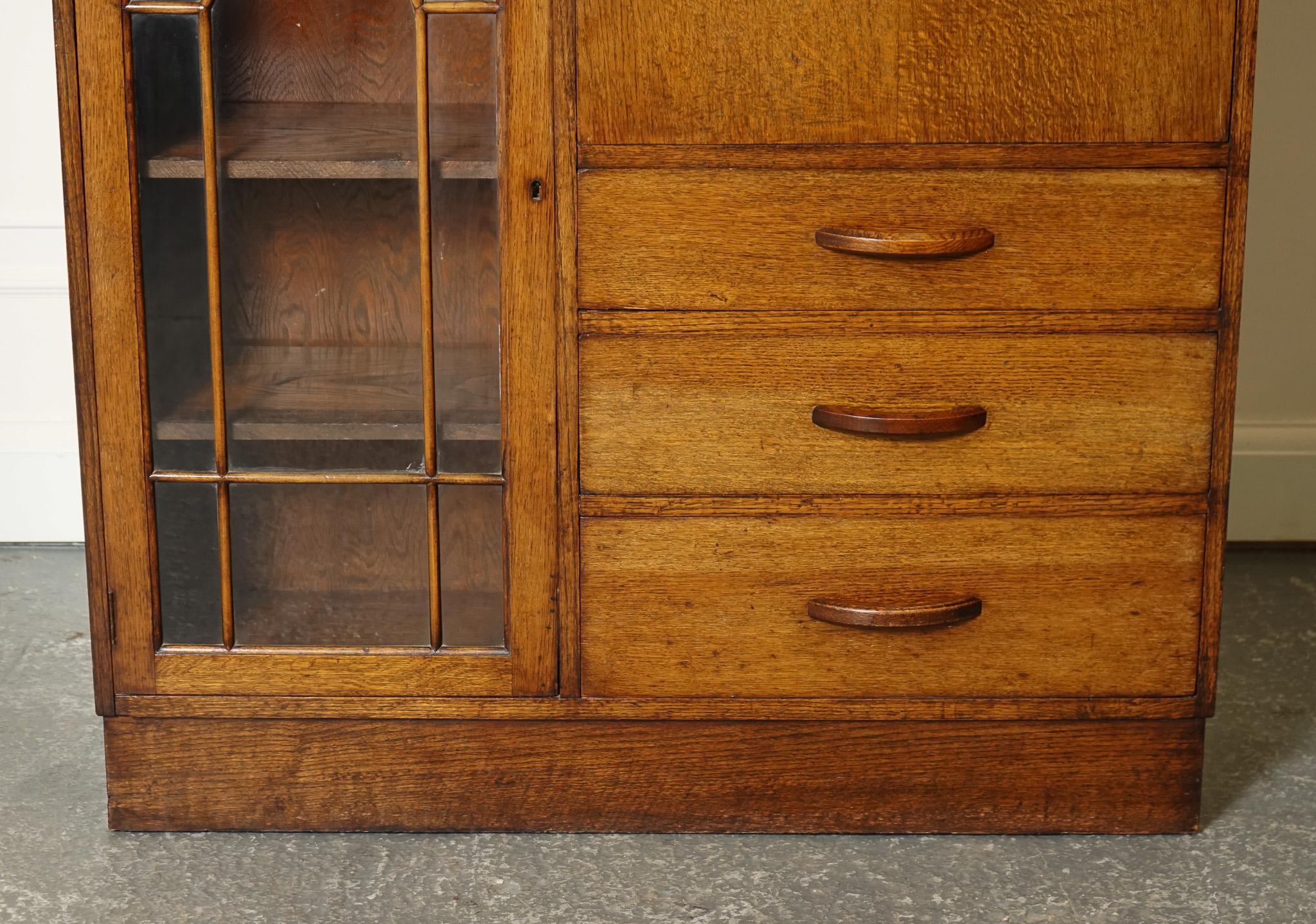 BEAUTIFUL ART DECO STYLE SMALL BOOKCASE CABiNET In Good Condition For Sale In Pulborough, GB