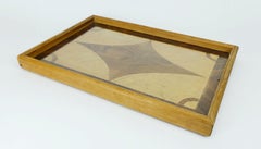 beautiful art déco TRAY marquetry from different types of wood serving tray
