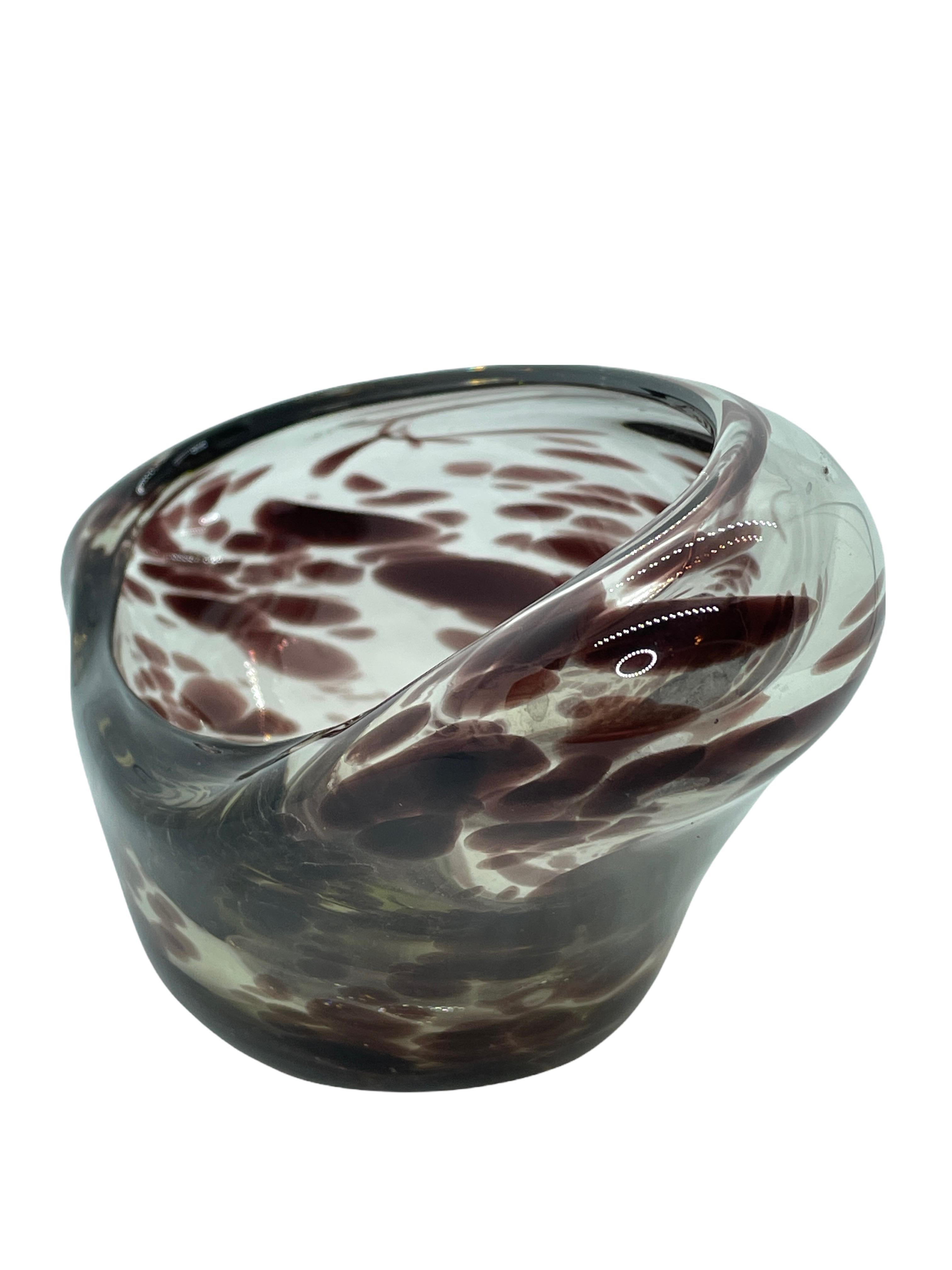 Beautiful Art Glass Sommerso Bowl Catchall Vintage, Murano, Italy, 1980s In Good Condition In Nuernberg, DE